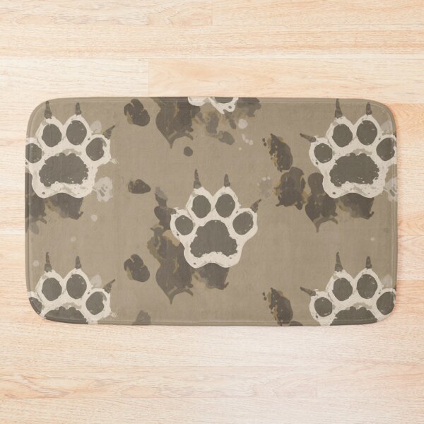 Item preview, Seamless pattern of cat paw prints in a natural and rustic style designed and sold by All Creative Designer.