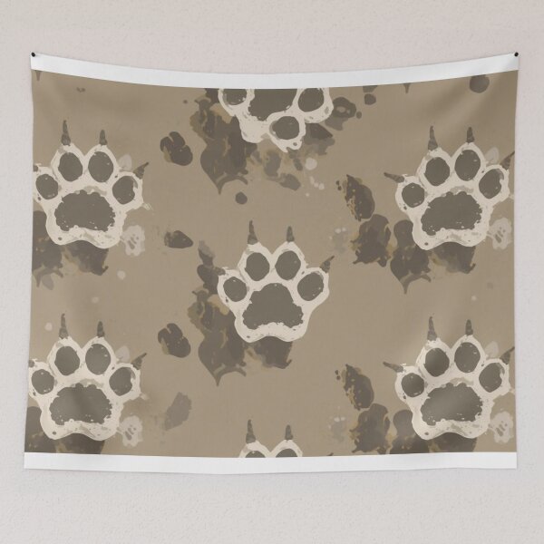 Item preview, Seamless pattern of cat paw prints in a natural and rustic style designed and sold by All Creative Designer.