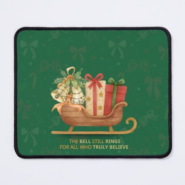 Item preview, The Polar Express Quote Fan Art – “The Bell Still Rings for All Who Truly Believe” – Christmas Inspirational Design designed and sold by SpiralStairShop.