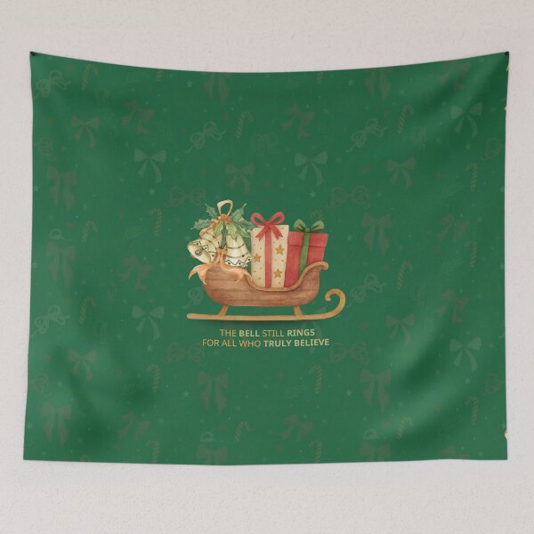 Item preview, The Polar Express Quote Fan Art – “The Bell Still Rings for All Who Truly Believe” – Christmas Inspirational Design designed and sold by SpiralStairShop.