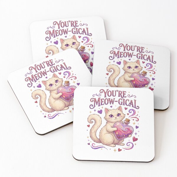 Item preview, You're Meow-gical Cute Magical Cat Valentine's  designed and sold by Quillway.