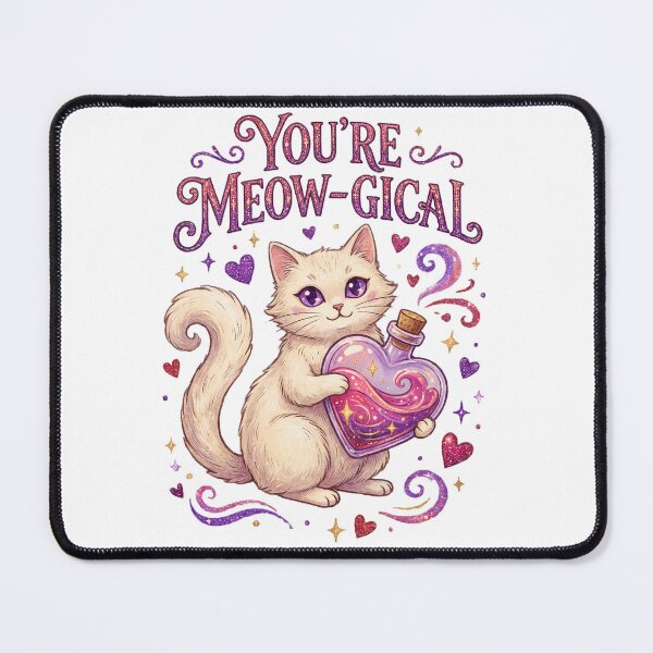 Item preview, You're Meow-gical Cute Magical Cat Valentine's  designed and sold by Quillway.