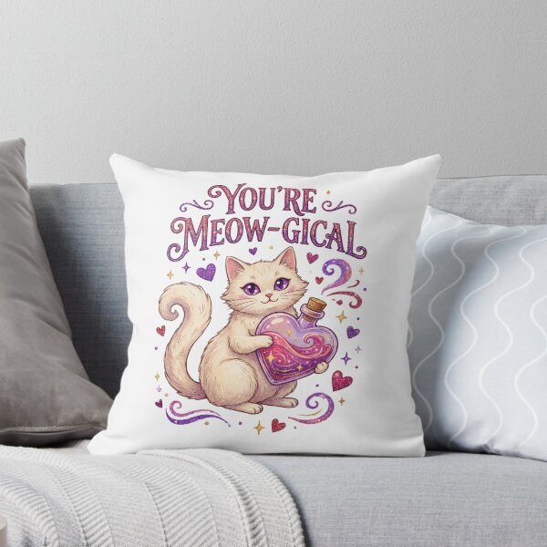 Item preview, You're Meow-gical Cute Magical Cat Valentine's  designed and sold by Quillway.