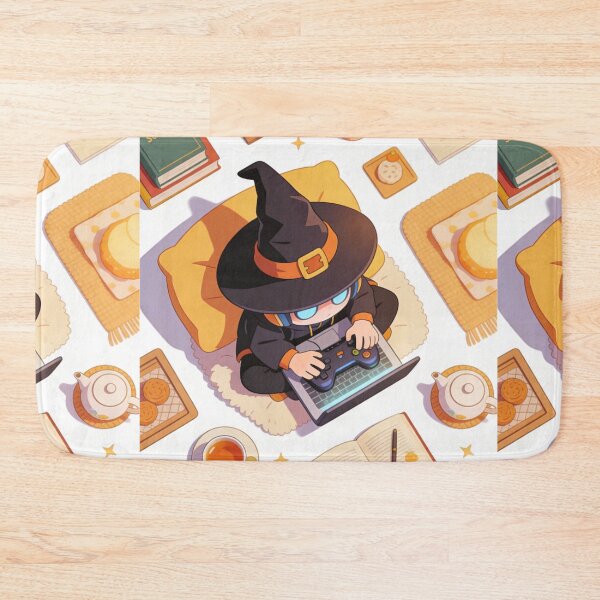 Item preview, Cozy Chibi Wizard Study Break | Cute Witch Playing Retro Games | Autumn Cottagecore Aesthetic designed and sold by Cherrydora.