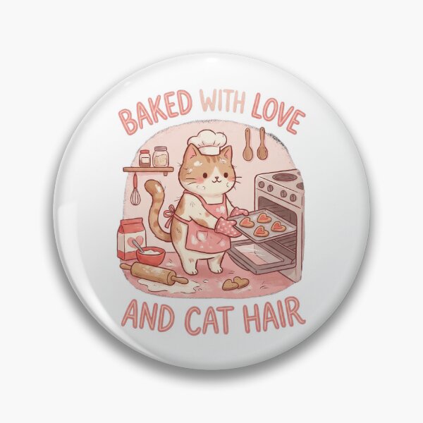 Item preview, Baked with Love and Cat Hair Funny Valentine's  designed and sold by Quillway.