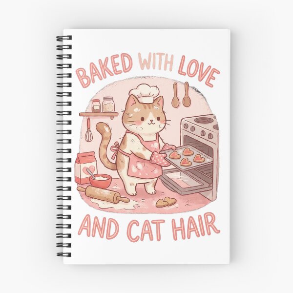 Item preview, Baked with Love and Cat Hair Funny Valentine's  designed and sold by Quillway.