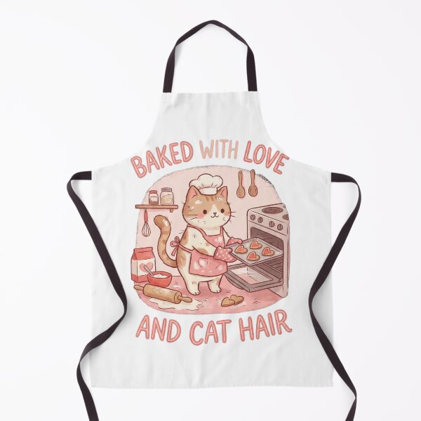 Item preview, Baked with Love and Cat Hair Funny Valentine's designed and sold by Quillway.