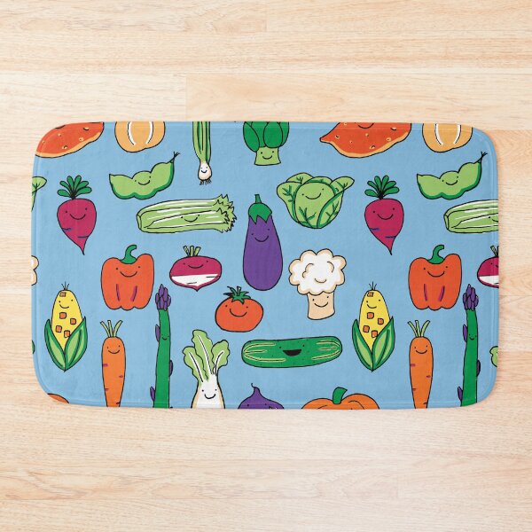 Item preview, Cute Happy Veggies Blue designed and sold by Claire Lordon.