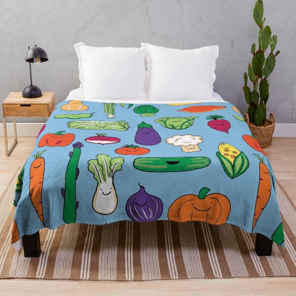 Item preview, Cute Happy Veggies Blue designed and sold by Claire Lordon.