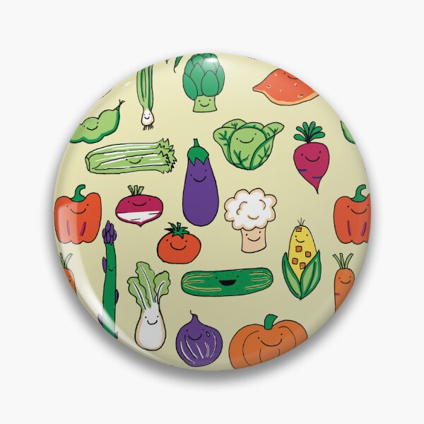 Item preview, Cute Happy Veggies Beige designed and sold by Claire Lordon.
