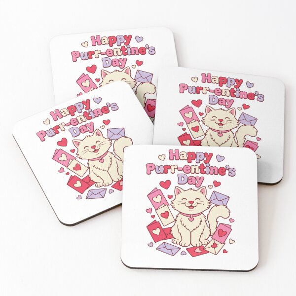 Item preview, Happy Purr-entine's Day Cute Cat Valentine's designed and sold by Quillway.
