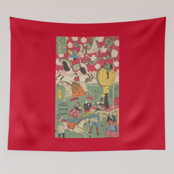Item preview, Vintage,Ukiyo-e,Puzzle,woodblock, Japanese art, Circus by Hiroshige Utagawa and his pupil Shigemasu 1 designed and sold by VintageJapan for Japanese woodblock, Ukiyoe, Retro art and more.