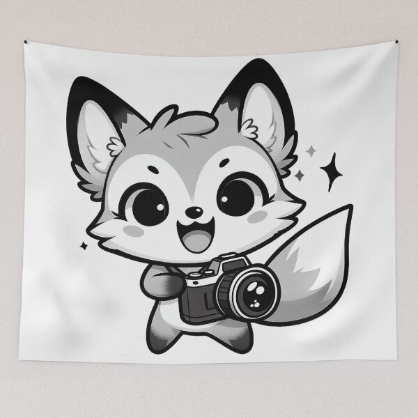 Item preview, Cute Fox Cameraman designed and sold by nikkolaus.