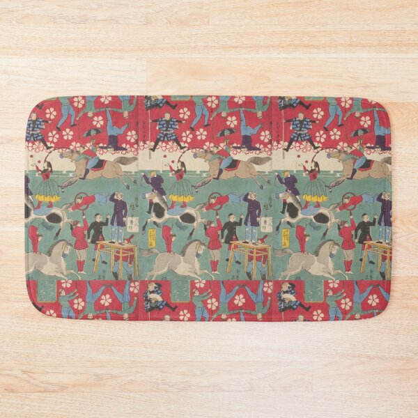Item preview, Vintage,Ukiyo-e, Puzzle,Japanese art, Circus by Hiroshige Utagawa and His Pupil Shigemasu 3 designed and sold by VintageJapan for Japanese woodblock, Ukiyoe, Retro art and more.