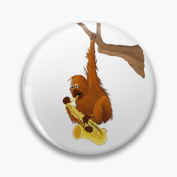 Item preview, Orangutan playing saxophone designed and sold by ZeborahGrace.