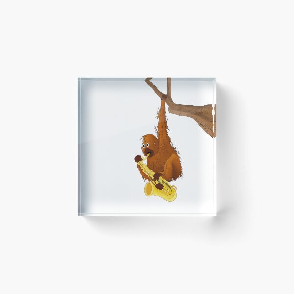 Item preview, Orangutan playing saxophone designed and sold by ZeborahGrace.