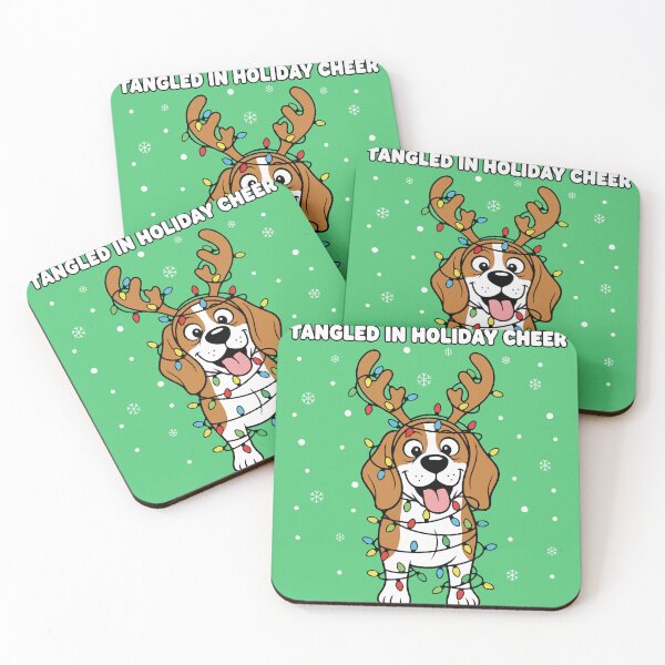Item preview, Tangled in Holiday Cheer Funny Christmas Dog designed and sold by SillyPawsStudio.