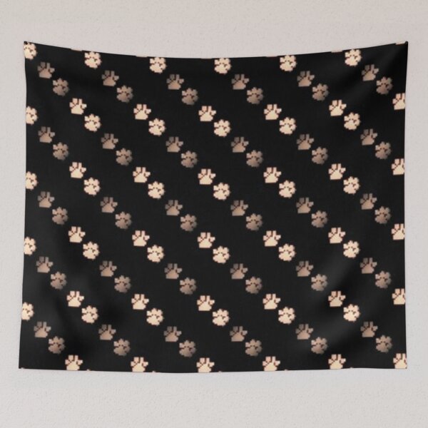 Item preview, Tiny Paw Prints on Dark Background  designed and sold by Poetic Patterns Studio.