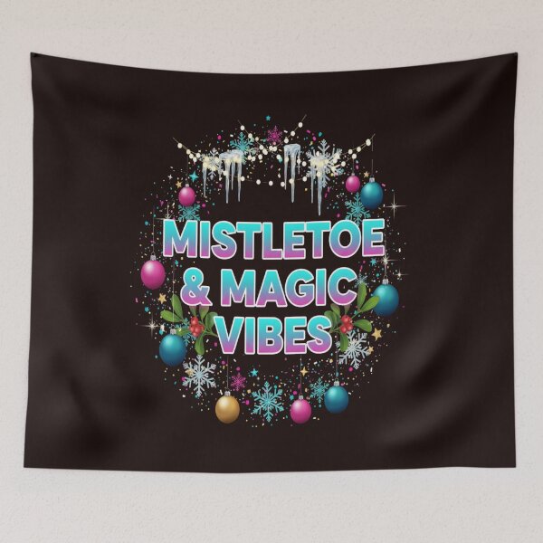 Item preview, Mistletoe & Magic Vibes, Festive Christmas Typography Design designed and sold by Aarvya Fashion Club ( A.F.C ).