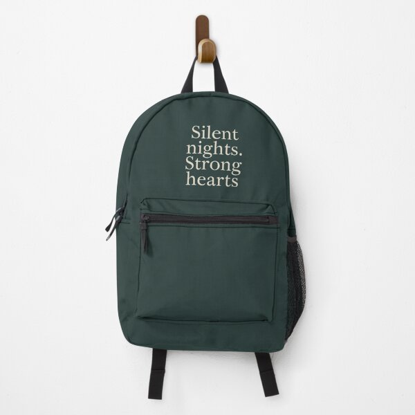 Item preview, Silent Nights Strong Hearts – Minimal Christmas Quote Design designed and sold by Irene Catchmind.