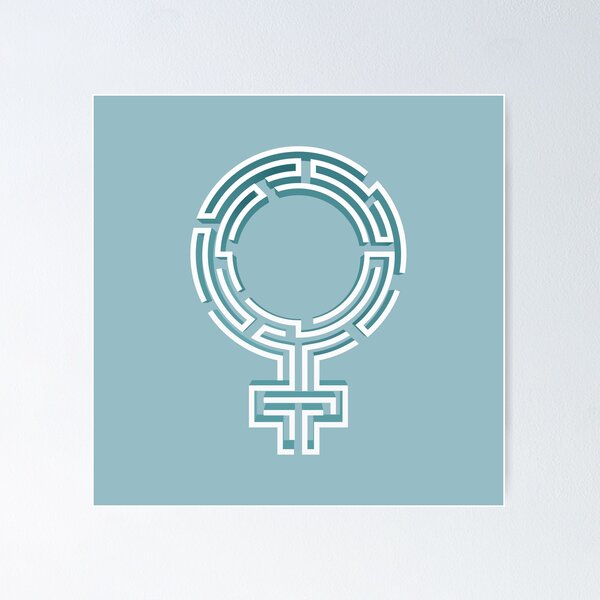 Item preview, science of complexity in women, female sign combined with maze designed and sold by NiamLab.