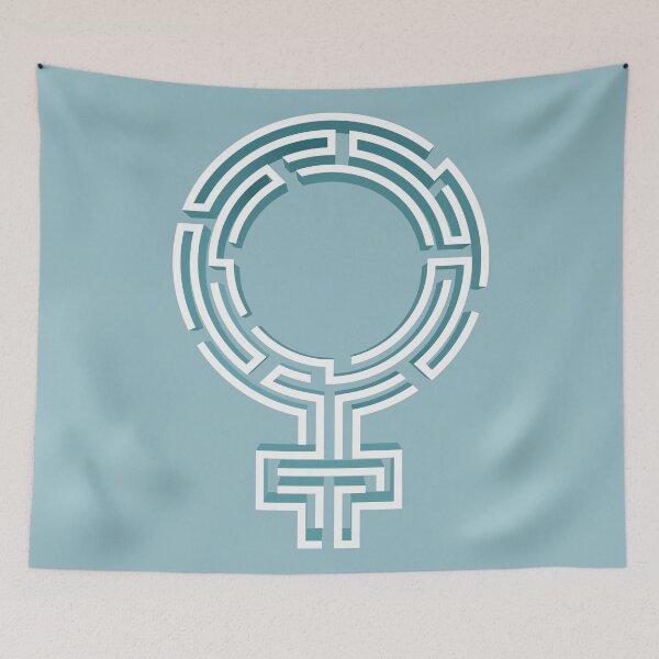 Item preview, science of complexity in women, female sign combined with maze designed and sold by NiamLab.