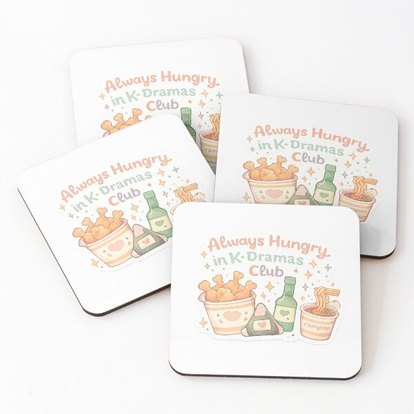 Item preview, Always Hungry in K-Dramas Club | Cute Pastel Korean Food Sticker designed and sold by Soft Seoul Studio.