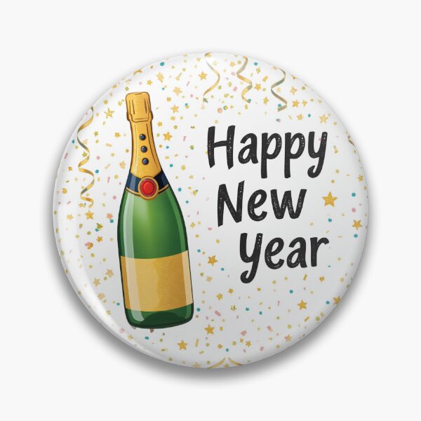 Item preview, Elegant happy new year celebration with a flute of champagne and festive confetti designed and sold by PWDigitalArt.