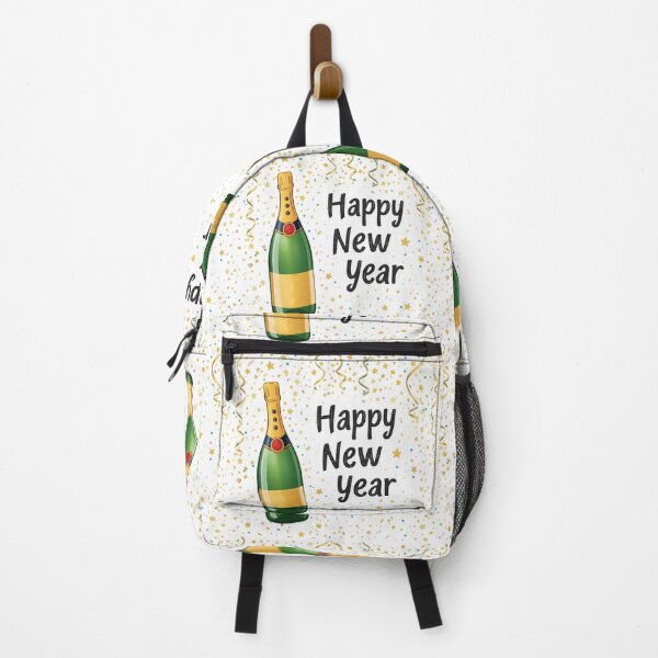 Item preview, Elegant happy new year celebration with a flute of champagne and festive confetti designed and sold by PWDigitalArt.