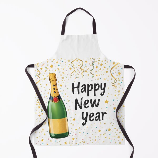 Item preview, Elegant happy new year celebration with a flute of champagne and festive confetti designed and sold by PWDigitalArt.