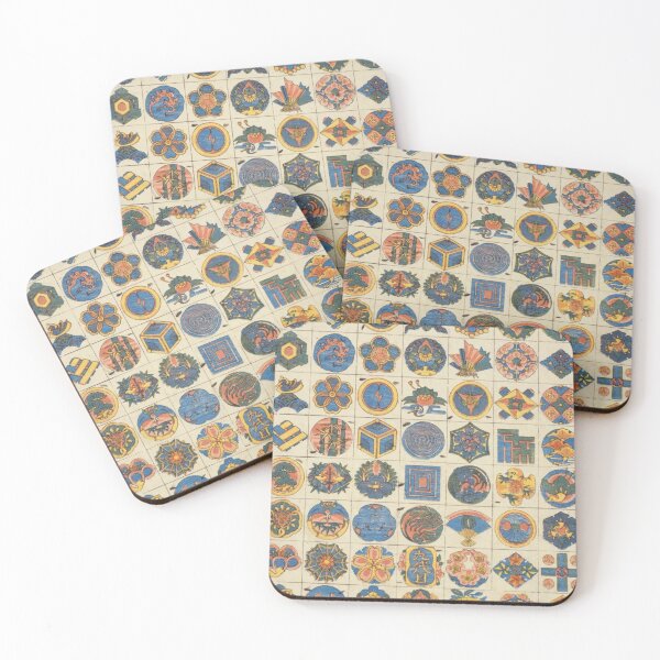 Item preview, Vintage, Japanese design, Puzzle, Japanese old crests,mon, publisher 文生堂 designed and sold by VintageJapan for Japanese woodblock, Ukiyoe, Retro art and more.
