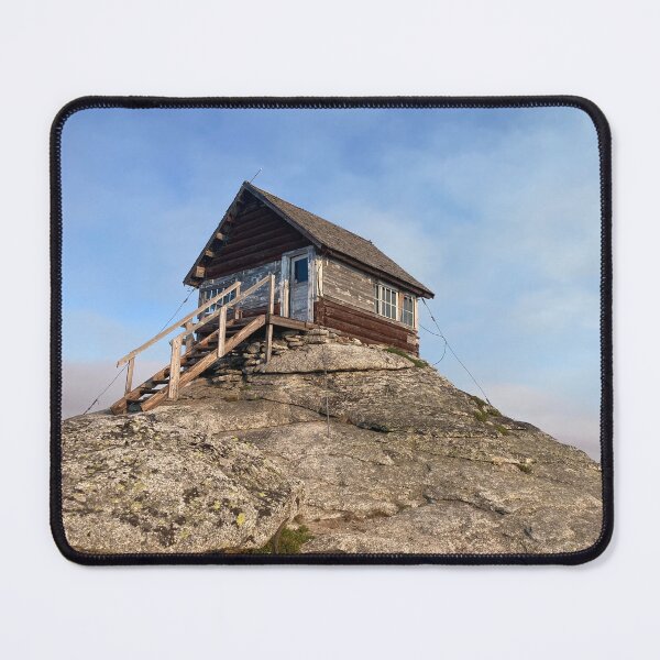Item preview, Summit Lookout Cabin at Sunrise – Rustic Mountain Wall Art designed and sold by 3 Square Hollow Trading Post.