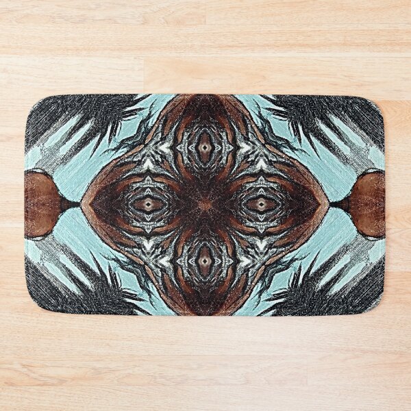 Item preview, Tribal Grunge with hazelnut and Blue Feather designed and sold by MoodyMuseArt.