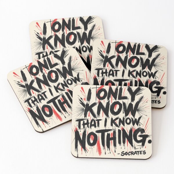 Item preview, "I only know that I know nothing" Socrates sentence designed and sold by Filologica.