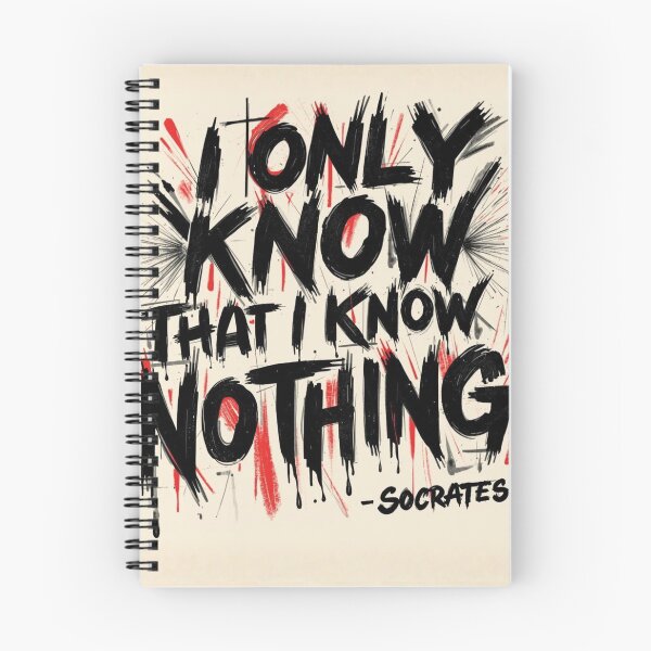 Item preview, "I only know that I know nothing" Socrates sentence designed and sold by Filologica.