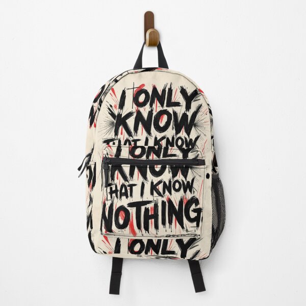 Item preview, "I only know that I know nothing" Socrates sentence designed and sold by Filologica.