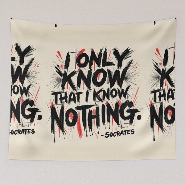 Item preview, "I only know that I know nothing" Socrates sentence designed and sold by Filologica.