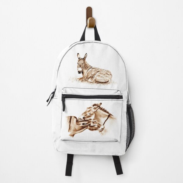 Item preview, Drawing of two donkeys scratching each other - brown colored version designed and sold by SylvieG18.