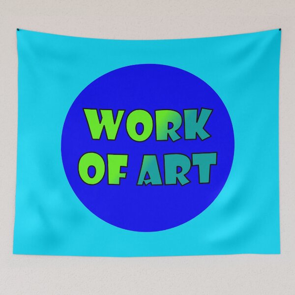 Item preview, Work Of Art, Bold Font Word Art, Green, Blue designed and sold by AASparksDesigns.