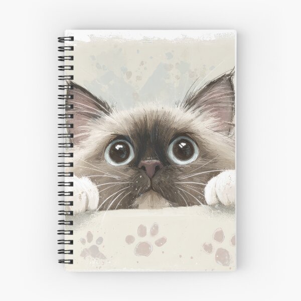 Item preview, Birman Cat Peeking over Wall 01 designed and sold by Elisabeth Lucas.