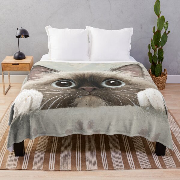 Item preview, Birman Cat Peeking over Wall 01 designed and sold by Elisabeth Lucas.
