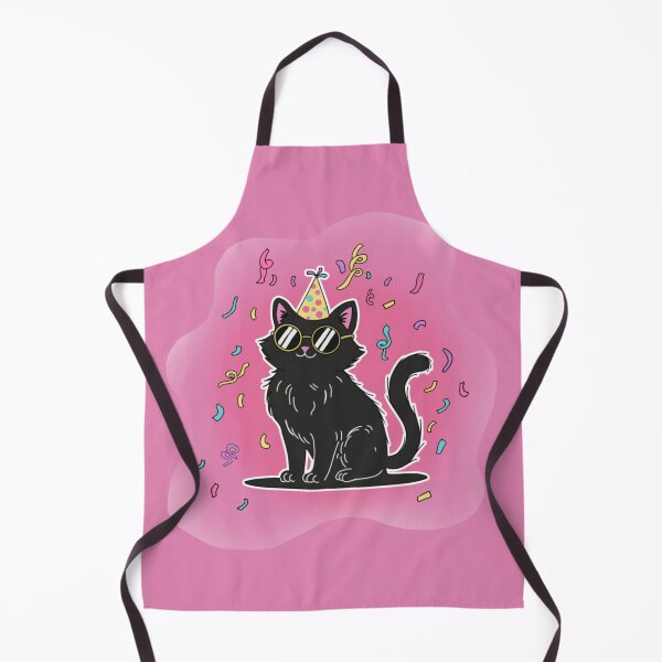 Item preview, Cool Black Cat with Party Hat and Sunglasses - Cute Retro Birthday & Celebration Design designed and sold by Potattoo.