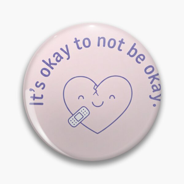 Item preview, "It's Okay To Not Be Okay" Mental Health Sticker / Print - Cracked Smiling Heart / Moon Design designed and sold by Zara’s shop.