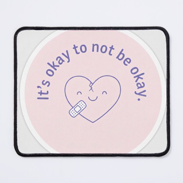 Item preview, "It's Okay To Not Be Okay" Mental Health Sticker / Print - Cracked Smiling Heart / Moon Design designed and sold by Zara’s shop.