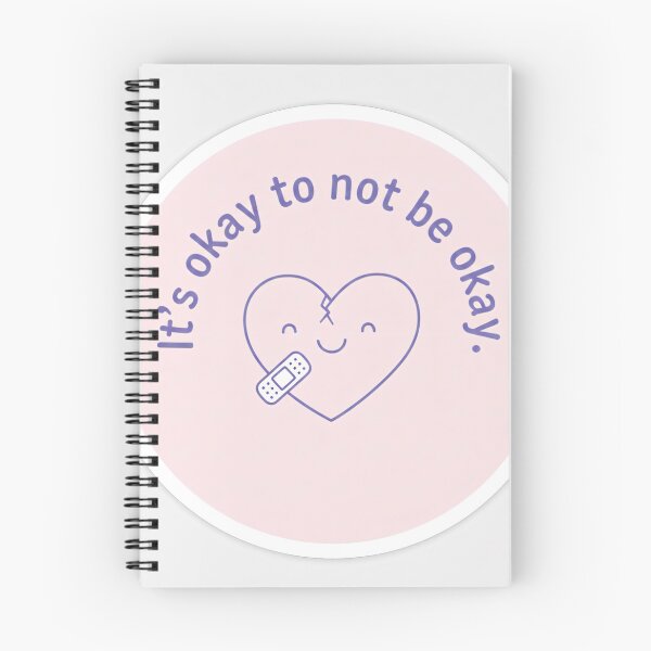 Item preview, "It's Okay To Not Be Okay" Mental Health Sticker / Print - Cracked Smiling Heart / Moon Design designed and sold by Zara’s shop.