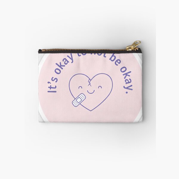 Item preview, "It's Okay To Not Be Okay" Mental Health Sticker / Print - Cracked Smiling Heart / Moon Design designed and sold by Zara’s shop.