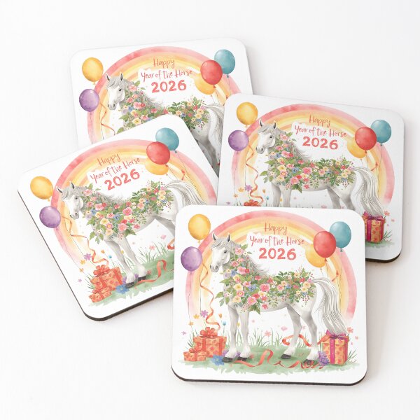 Item preview, Chinese Happy New Year 2026 banner poster. Horse silhouette icon, flowers, Asian clouds on orange background. Vector illustration. Astrology China lunar calendar, modern animal symbol. Place for text designed and sold by PWDigitalArt.