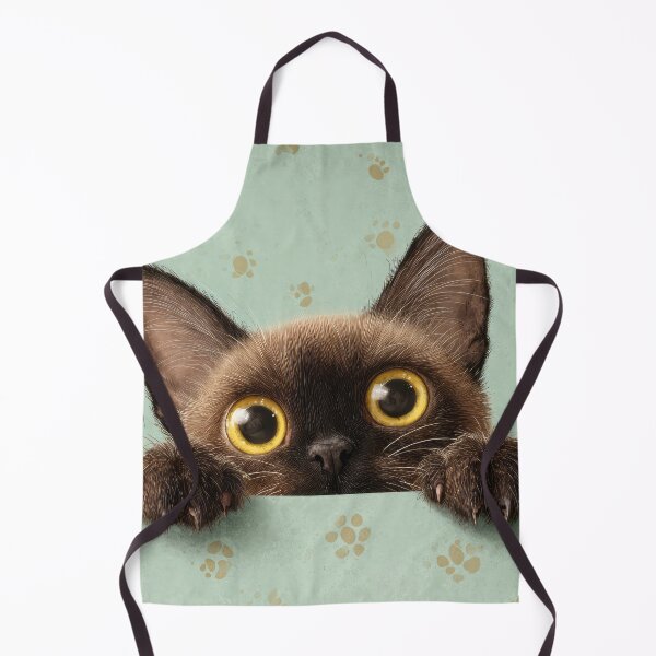 Item preview, Burmese Cat Peeking over Wall 01 designed and sold by Elisabeth Lucas.