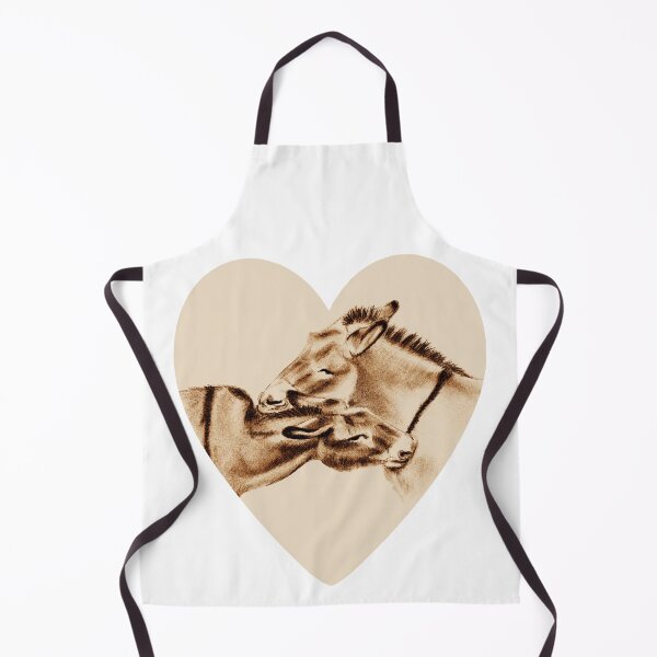 Item preview, Drawing of two donkeys scratching each other inside a heart - brown colored version designed and sold by SylvieG18.