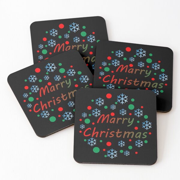 Item preview, Merry Christmas Typography Design with Snowflakes – Festive Holiday Art designed and sold by NNAANN.